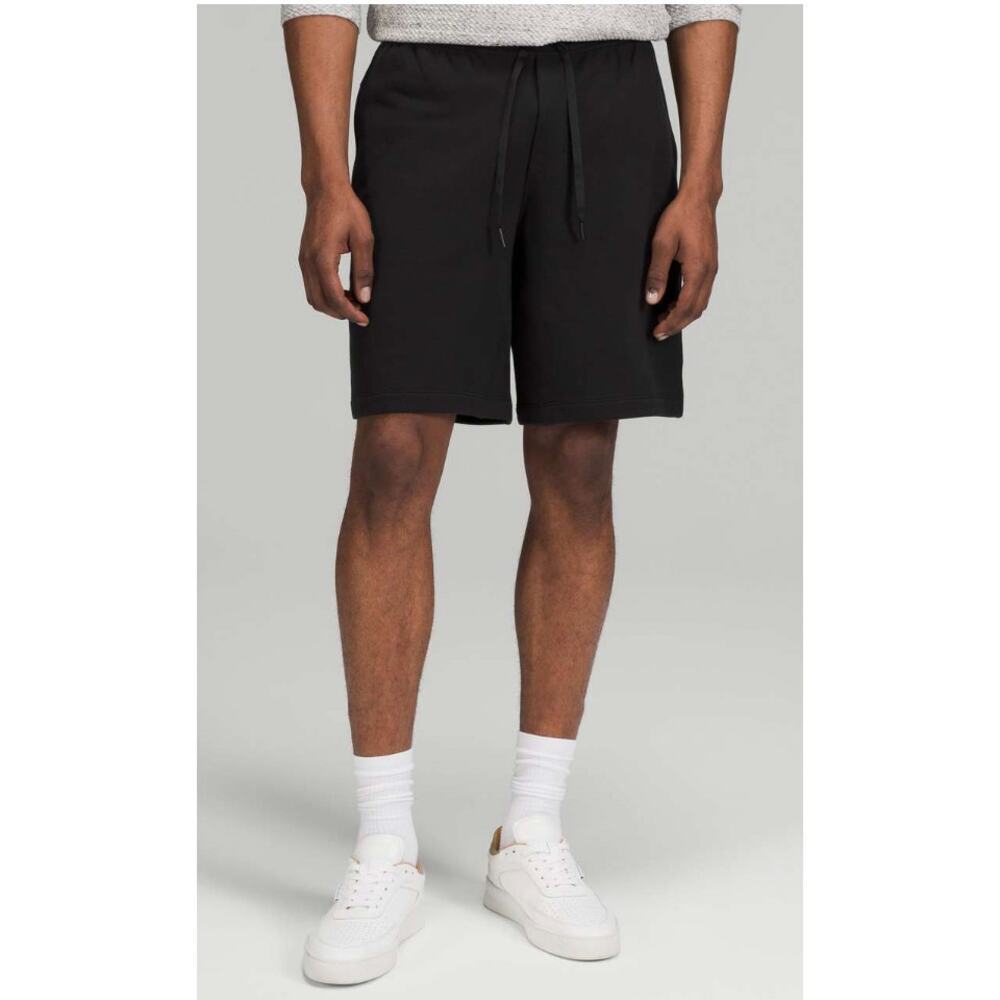 Lululemon Men's Relaxed-Fit French Terry Short 9" M7AXWS Black Size Small
